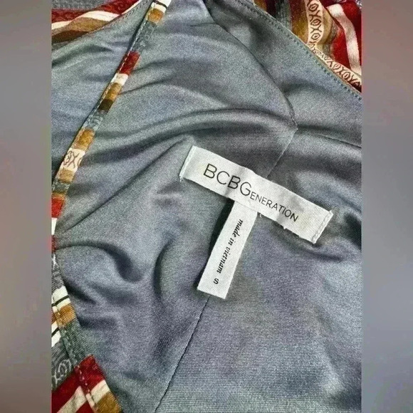 BCBGeneration Striped Midi Dress-Size S - Picture 10 of 10